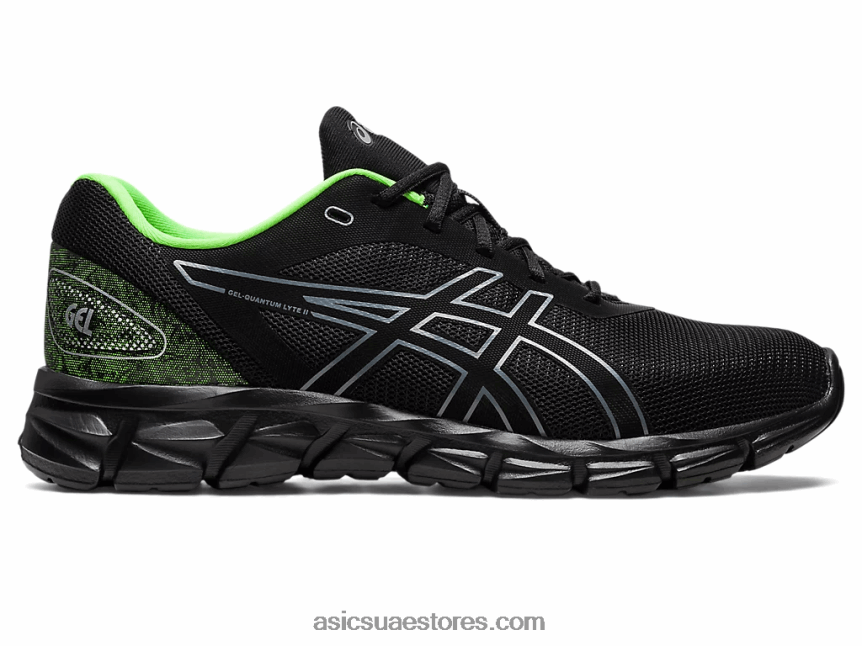 Asics أسود / أبو بريص أخضر هلام الكم لايت الثاني 2N24DJ260