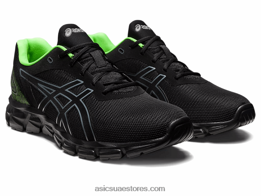 Asics أسود / أبو بريص أخضر هلام الكم لايت الثاني 2N24DJ260