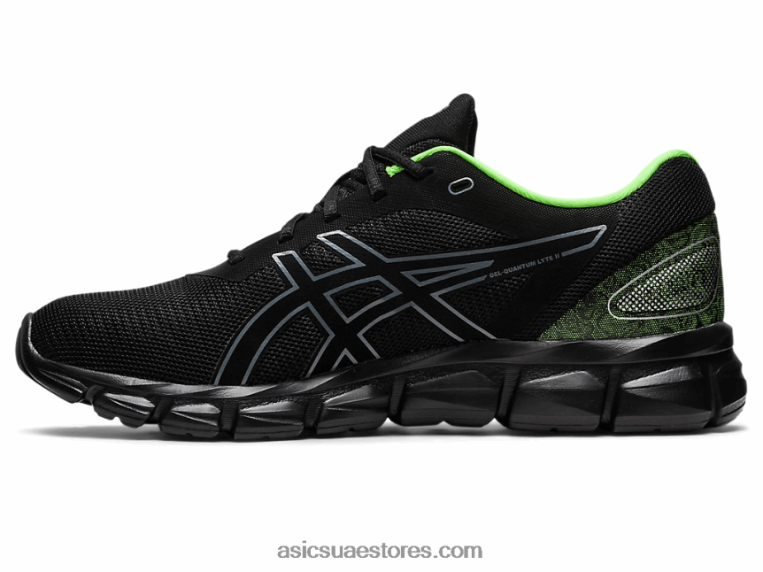Asics أسود / أبو بريص أخضر هلام الكم لايت الثاني 2N24DJ260