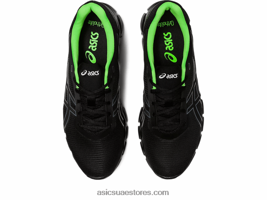 Asics أسود / أبو بريص أخضر هلام الكم لايت الثاني 2N24DJ260