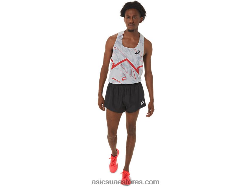 Asics أسود الأداء شورت منسوج خفيف من أكتي بريز للرجال 2N24DJ262