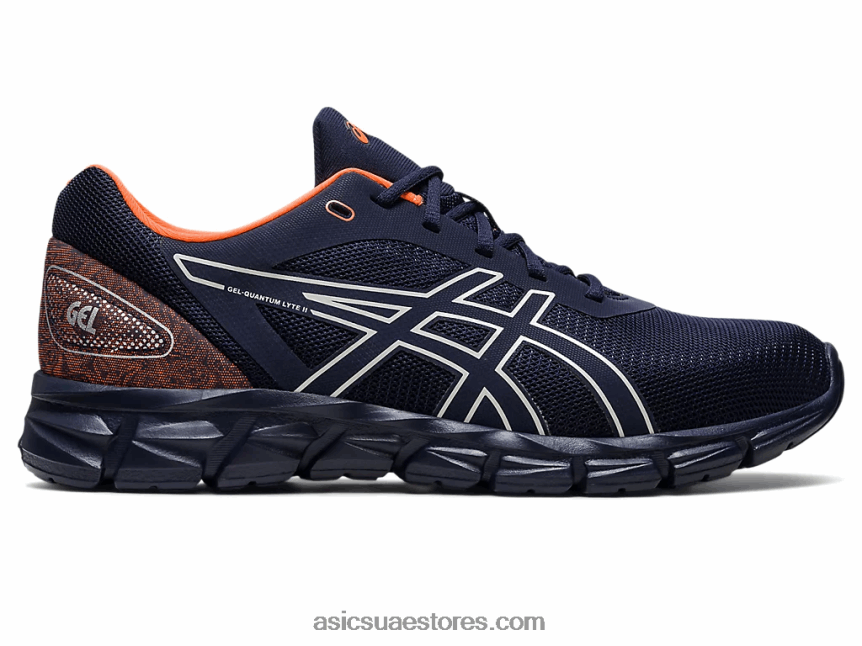 Asics منتصف الليل / برتقالي صادم هلام الكم لايت الثاني 2N24DJ268