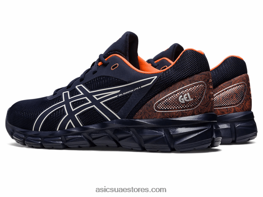 Asics منتصف الليل / برتقالي صادم هلام الكم لايت الثاني 2N24DJ268