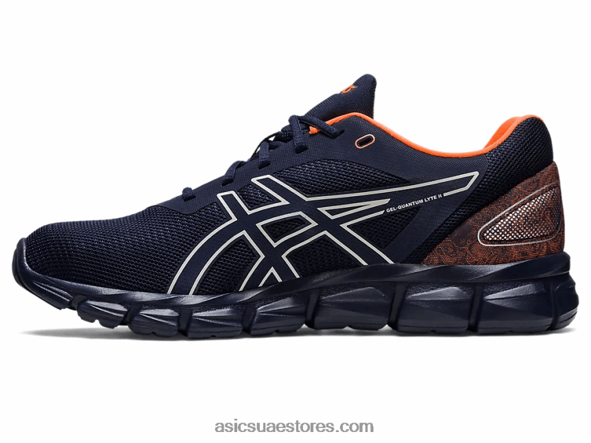 Asics منتصف الليل / برتقالي صادم هلام الكم لايت الثاني 2N24DJ268
