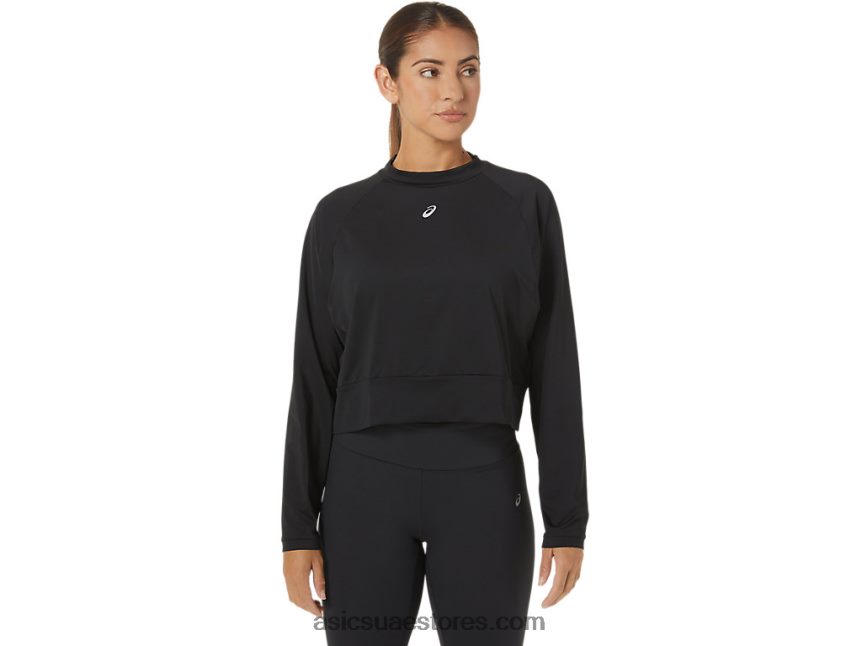 Asics أسود المرأة السترة القوية الجديدة المعاد توظيفها 2N24DJ2693