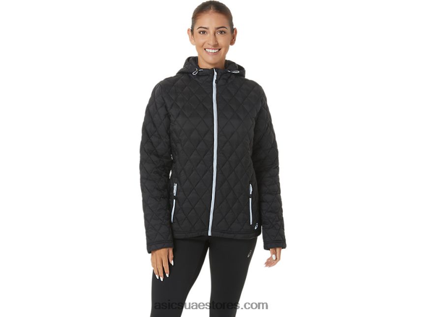 Asics أداء أسود / سماء ناعمة سترة معزولة أداء المرأة 2N24DJ2721