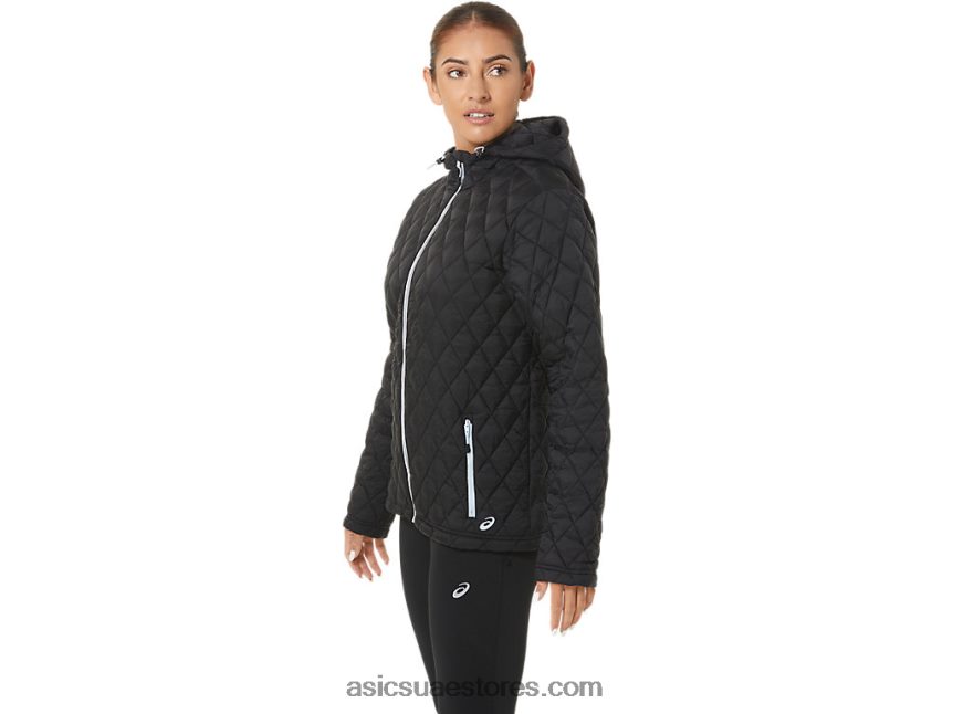 Asics أداء أسود / سماء ناعمة سترة معزولة أداء المرأة 2N24DJ2721