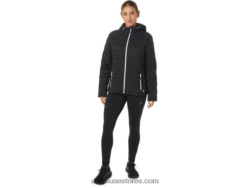 Asics أداء أسود / سماء ناعمة سترة معزولة أداء المرأة 2N24DJ2721