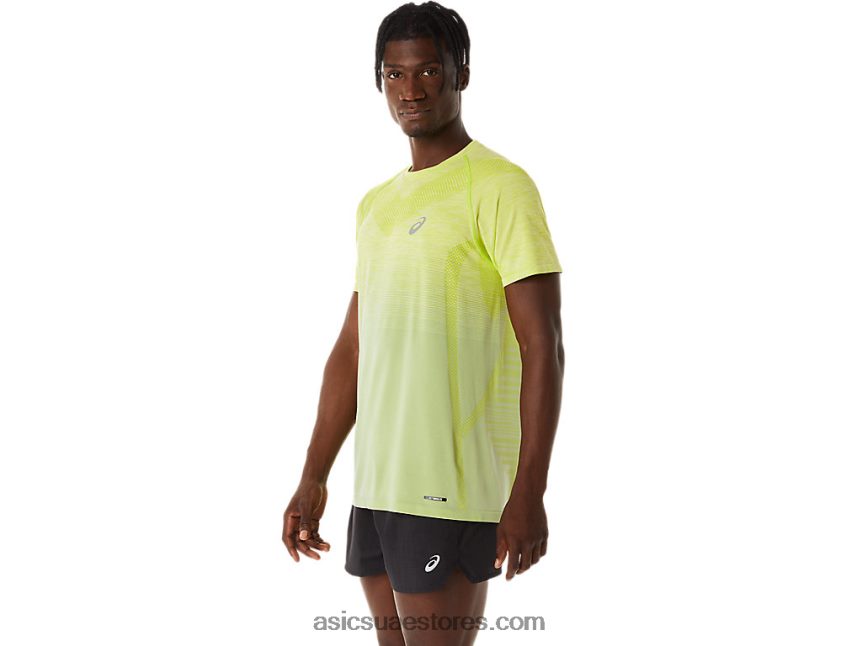 Asics حكيم خفيف / قشر الليمون قميص رجالي بأكمام قصيرة بدون خياطة 2N24DJ27
