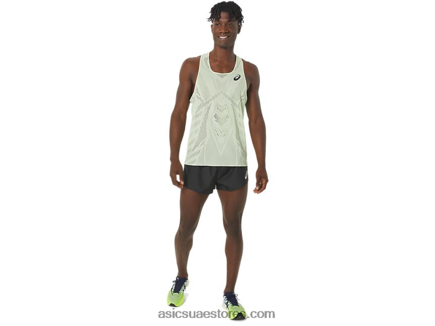 Asics همسة الخضراء قميص جاكار أكتيبريز للرجال 2N24DJ280