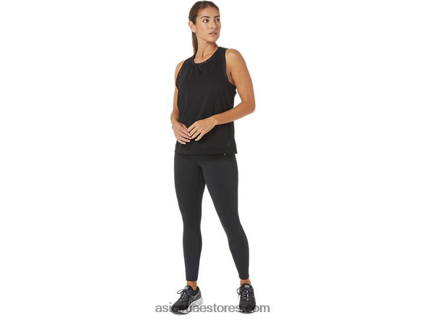 Asics أسود الأداء خزان كيت مش المرأة 2N24DJ2811