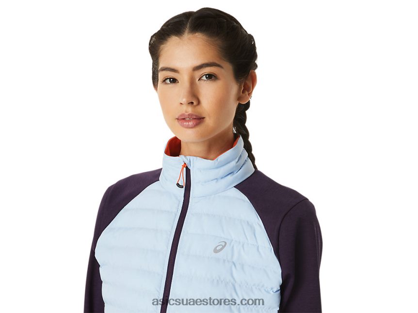 Asics الظل الليلي هيذر / السماء الناعمة سترة تشغيل الشتاء النسائية 2N24DJ2825