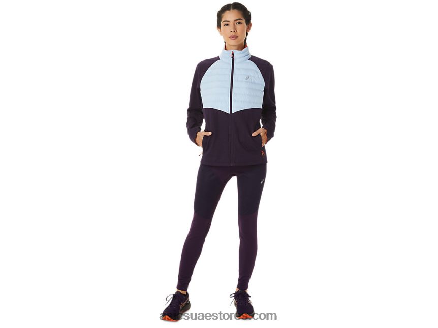 Asics الظل الليلي هيذر / السماء الناعمة سترة تشغيل الشتاء النسائية 2N24DJ2825