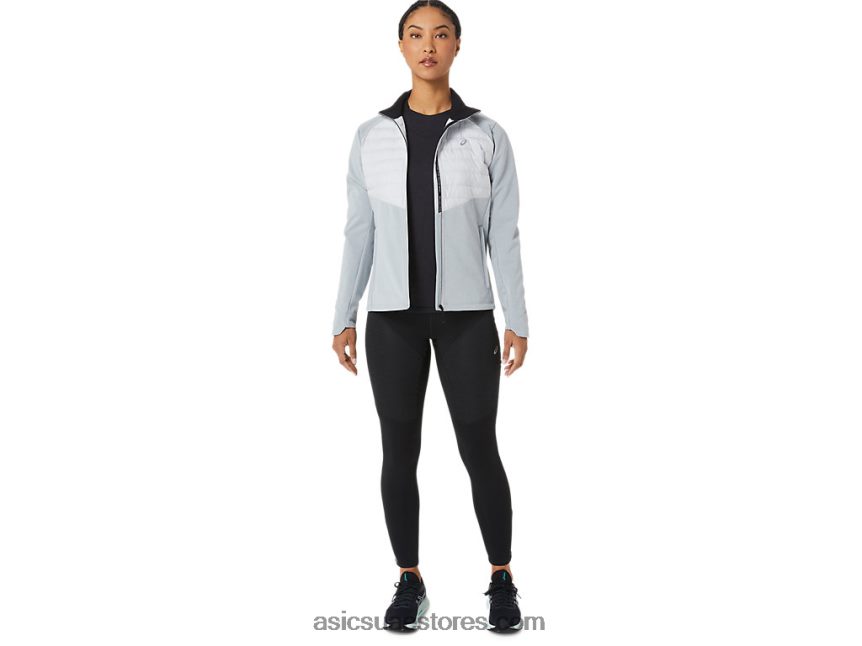 Asics هيذر الرمادي الجليدي سترة تشغيل الشتاء النسائية 2N24DJ2827