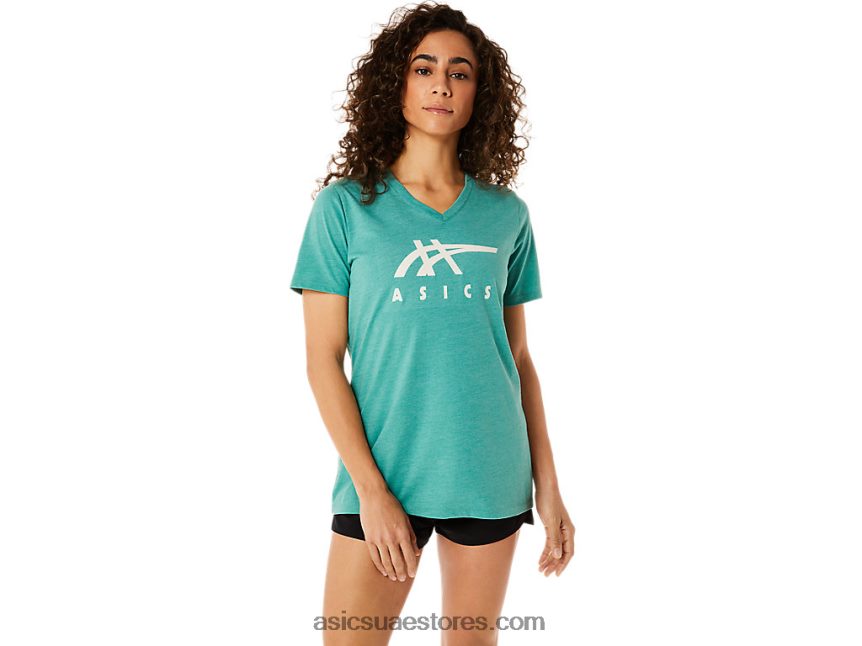 Asics هيذر حكيم مخطط للمرأة الخامس الرقبة 2N24DJ2831