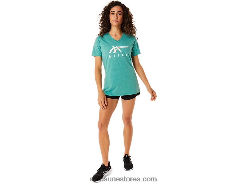 Asics هيذر حكيم مخطط للمرأة الخامس الرقبة 2N24DJ2831