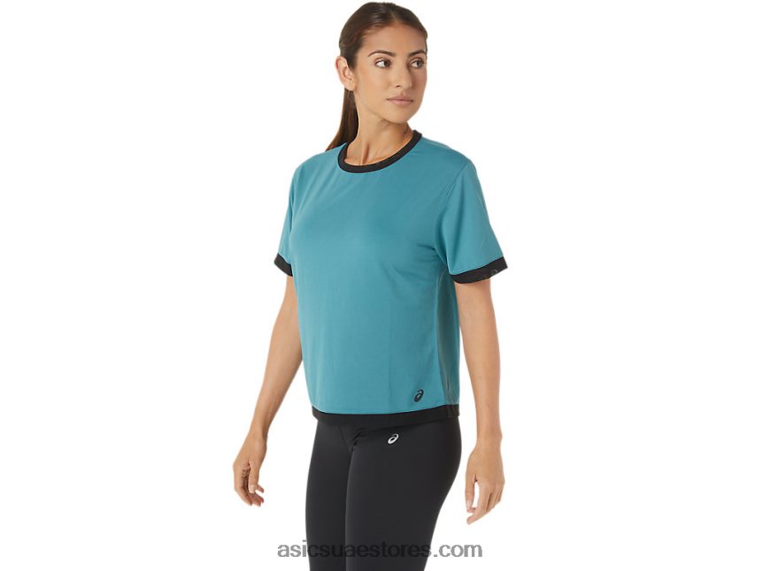 Asics الصنوبر الضبابي المرأة كيت مش كم قصير 2N24DJ2840