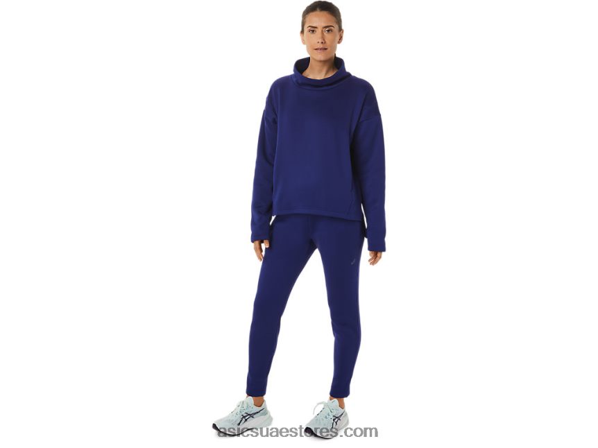 Asics الغوص الأزرق كنزة صوفية نسائية محبوكة نحى 2N24DJ2899