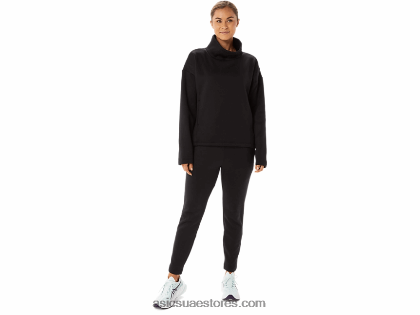 Asics أسود الأداء نحى المرأة متماسكة بانت 2N24DJ2901