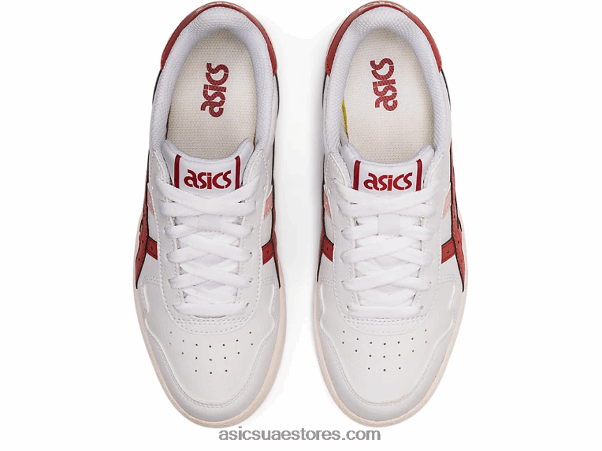 Asics طوب أبيض / أحمر اليابان اس 2N24DJ2904