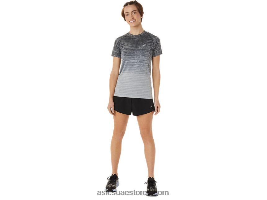 Asics الناقل الرمادي / الرمادي الجليدي المرأة كم قصير سلس أعلى 2N24DJ3006