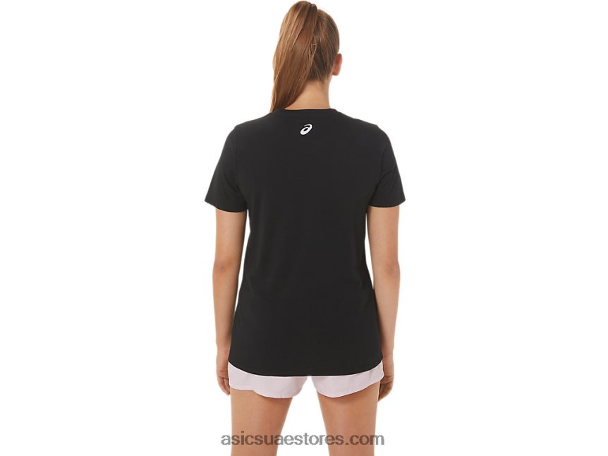 Asics أسود الأداء الكركديه النسائي دوامة طاقم 2N24DJ3010
