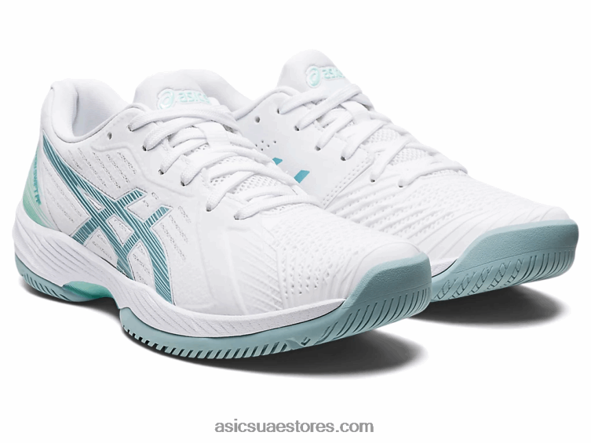 Asics أبيض / دخان أزرق حل سريع وما يليها 2N24DJ3022