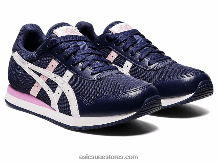 Asics معطف طاووس / أبيض عداء النمر 2N24DJ3147