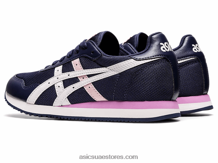 Asics معطف طاووس / أبيض عداء النمر 2N24DJ3147
