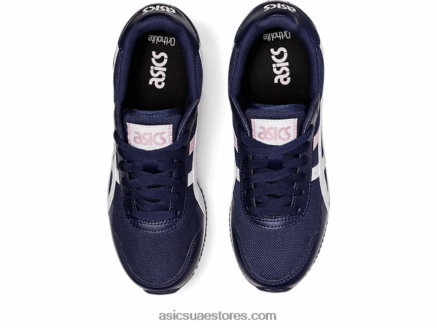 Asics معطف طاووس / أبيض عداء النمر 2N24DJ3147