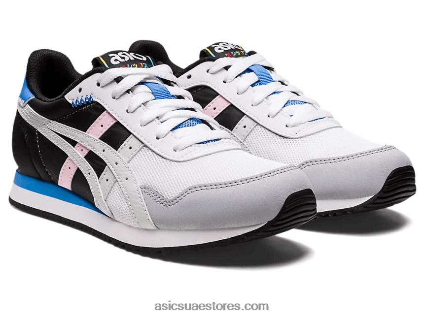 Asics أبيض / رمادي جليدي عداء النمر 2N24DJ3189