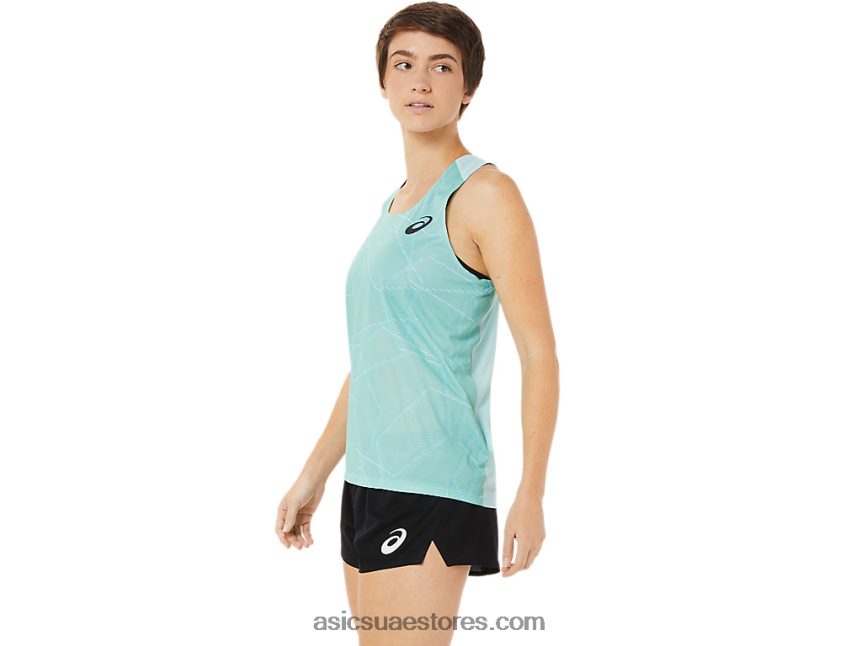 Asics أزرق واضح القميص شبكة خفيفة للمرأة 2N24DJ3262