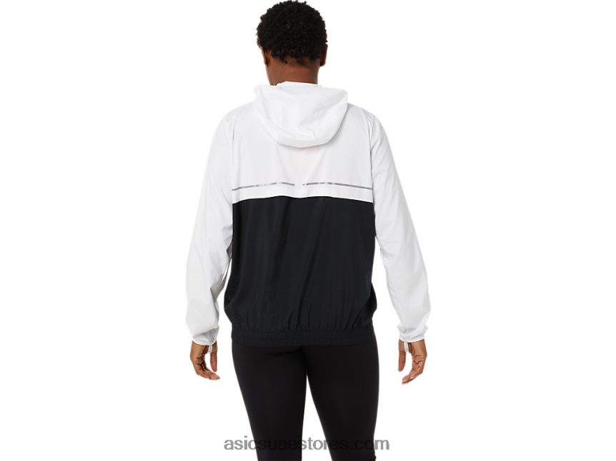 Asics أبيض لامع / أخضر ليموني سترة نسائية خفيفة 2N24DJ3270