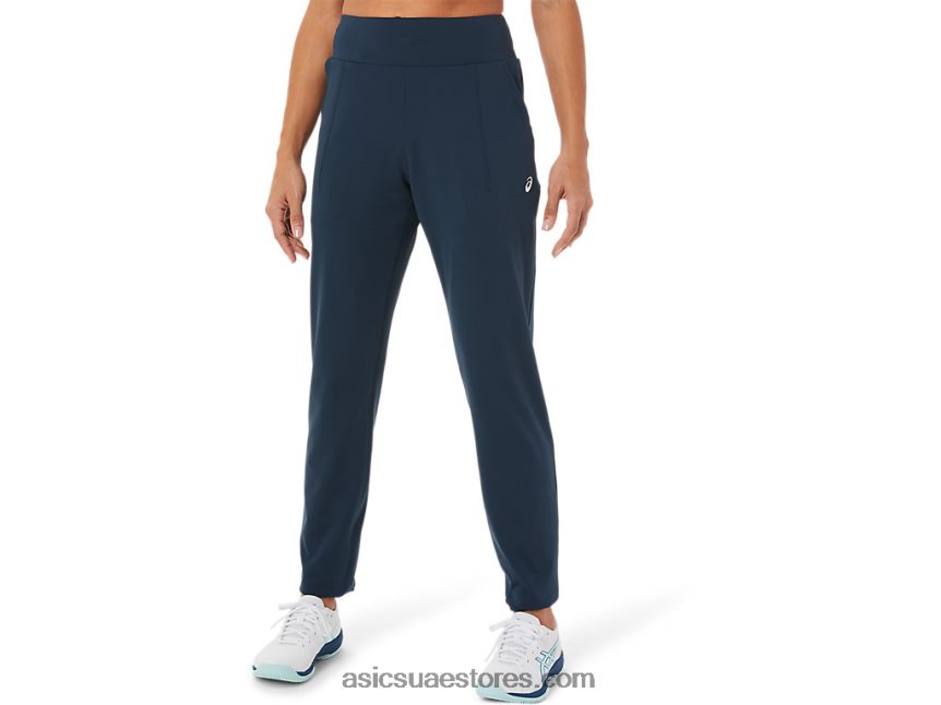 Asics الأزرق الفرنسي / أسود الأداء بنطلون تنس نسائي 2N24DJ3287