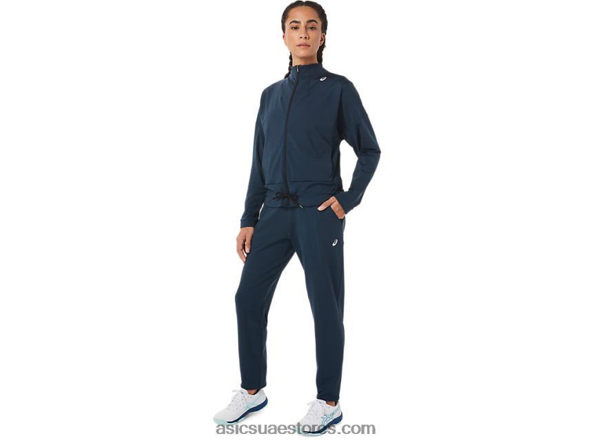 Asics الأزرق الفرنسي / أسود الأداء بنطلون تنس نسائي 2N24DJ3287