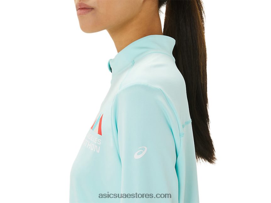 Asics واضح الأزرق / الأزرق الفرنسي المرأة الجاهزة نصف الرمز البريدي لام 2N24DJ3307
