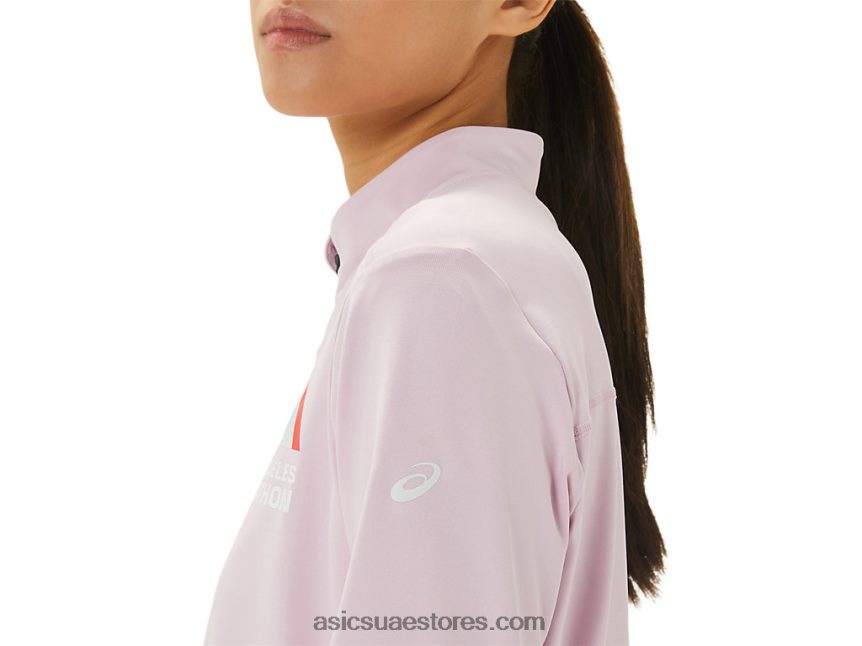 Asics بالكاد ارتفع / الأزرق الفرنسي المرأة الجاهزة نصف الرمز البريدي لام 2N24DJ3316