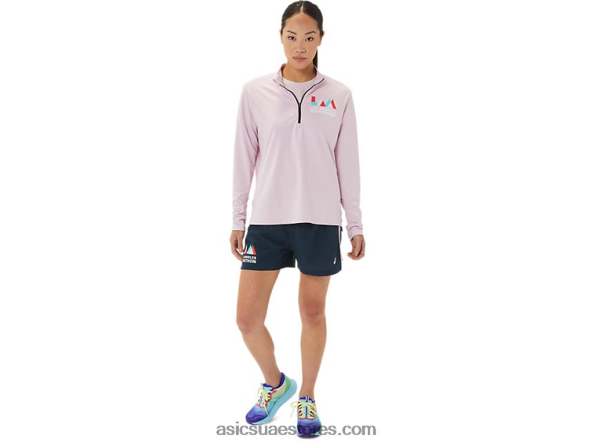 Asics بالكاد ارتفع / الأزرق الفرنسي المرأة الجاهزة نصف الرمز البريدي لام 2N24DJ3316