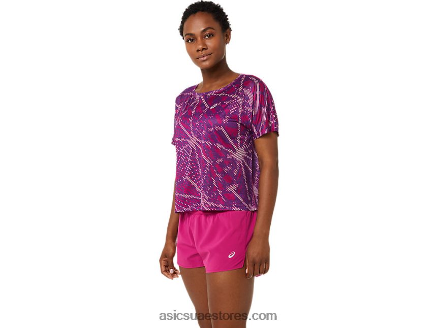 Asics يو زاكورا أوب أعلى المرأة ساكورا قصيرة الأكمام 2N24DJ3329