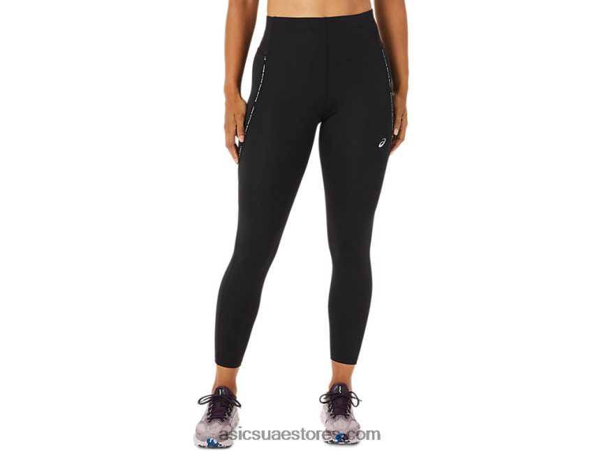 Asics أسود الأداء ارتفاع الخصر سباق المرأة ضيق 2N24DJ3332
