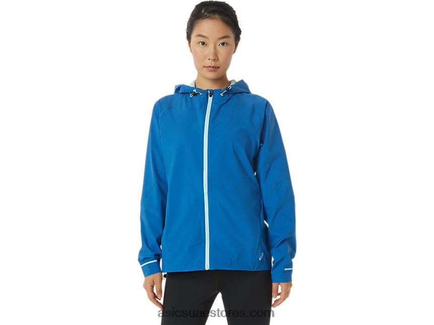 Asics محرك البحيرة / أزرق واضح سترة نسائية مضادة للماء 2N24DJ3341