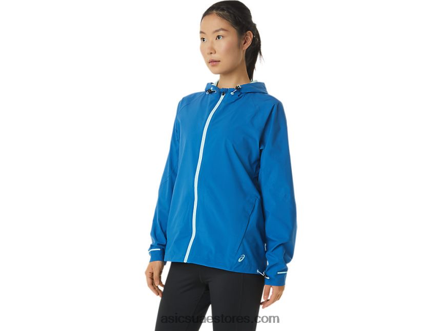 Asics محرك البحيرة / أزرق واضح سترة نسائية مضادة للماء 2N24DJ3341