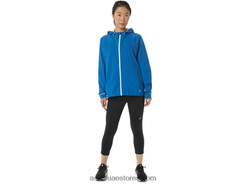 Asics محرك البحيرة / أزرق واضح سترة نسائية مضادة للماء 2N24DJ3341
