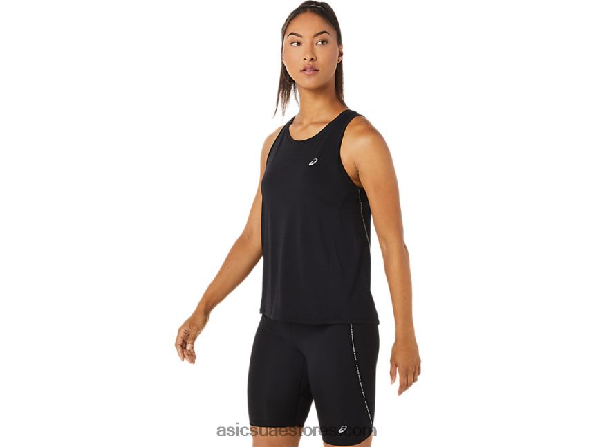 Asics أسود الأداء خزان السباق للسيدات 2N24DJ3345