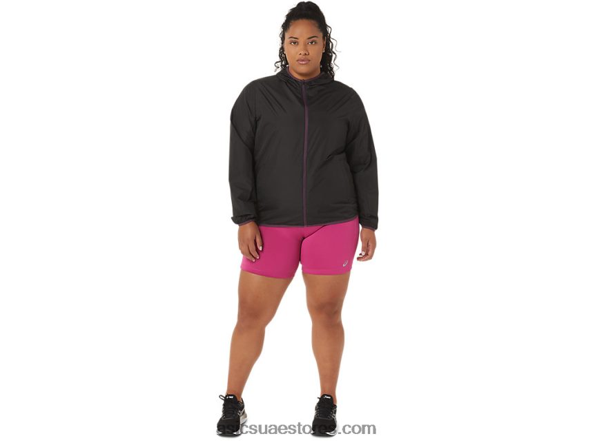 Asics أداء أسود / البرقوق العميق سترة نسائية للتعبئة 2N24DJ3358