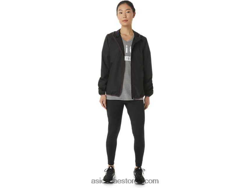Asics أداء أسود / البرقوق العميق سترة نسائية للتعبئة 2N24DJ3358