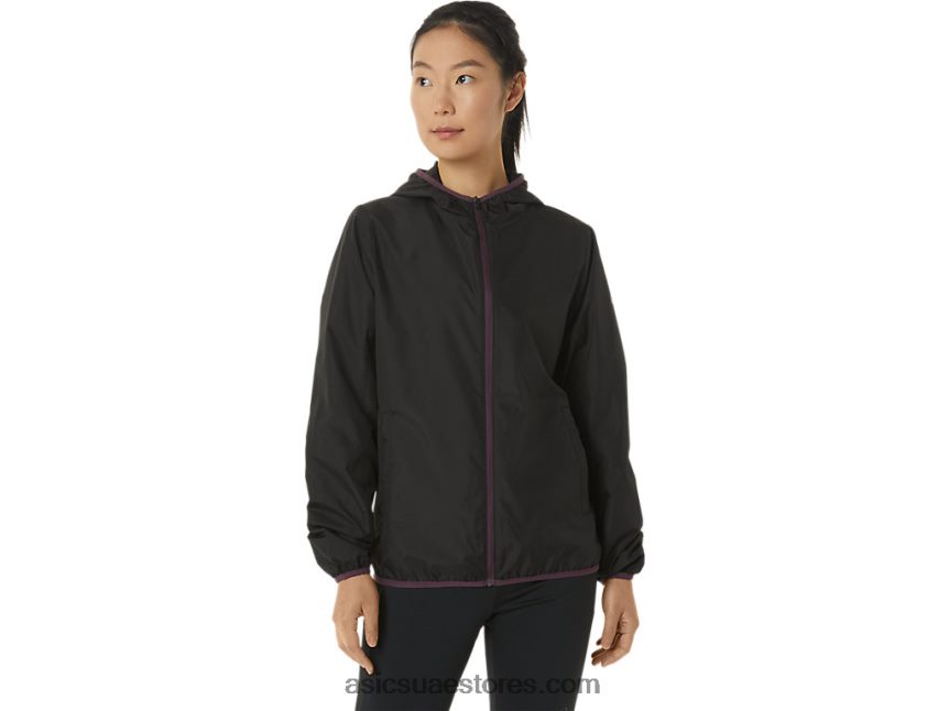 Asics أداء أسود / البرقوق العميق سترة نسائية للتعبئة 2N24DJ3358