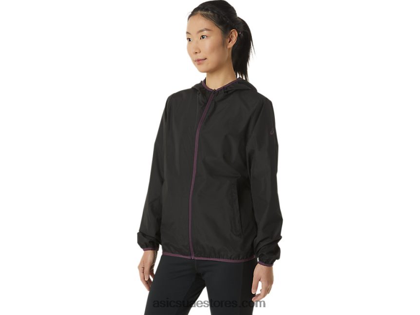 Asics أداء أسود / البرقوق العميق سترة نسائية للتعبئة 2N24DJ3358