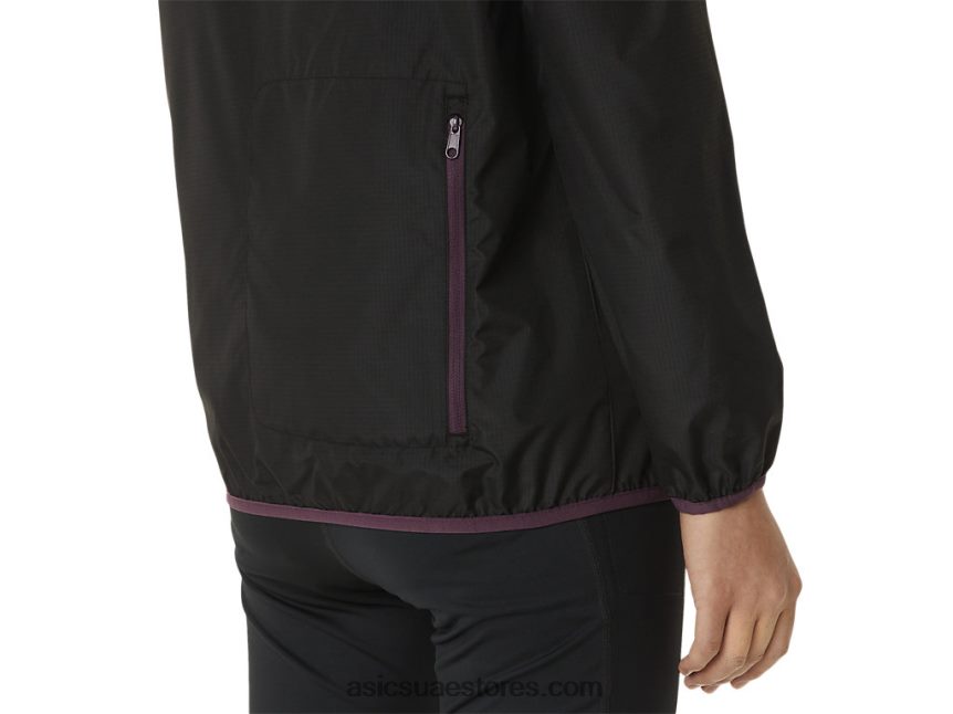 Asics أداء أسود / البرقوق العميق سترة نسائية للتعبئة 2N24DJ3358