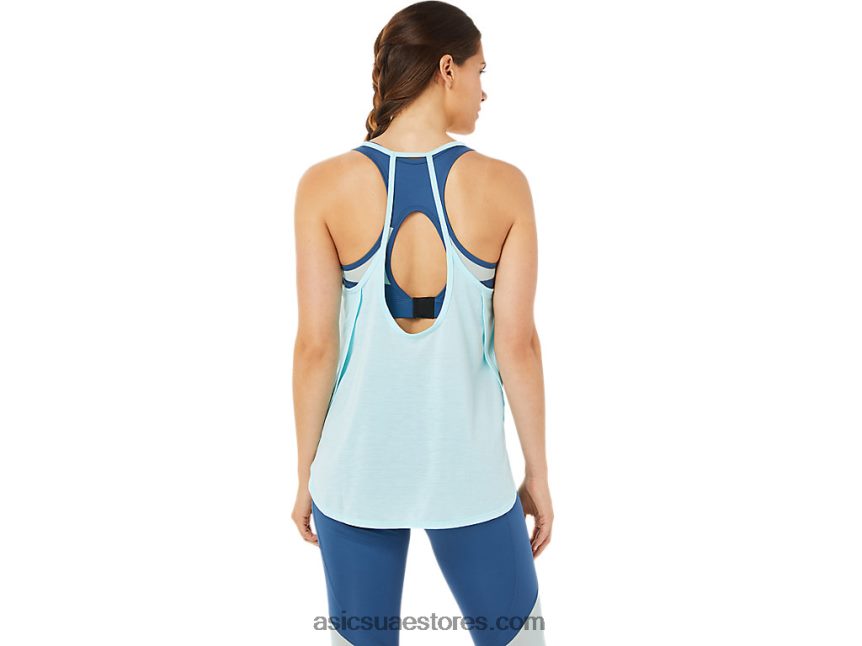 Asics أزرق واضح بلا أكمام فتحة نسائية 2N24DJ3364